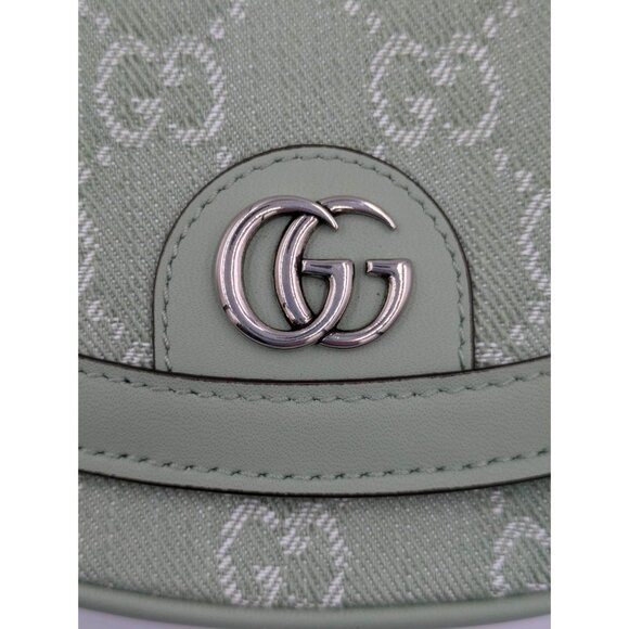 Gucci Ophidia GG Summer Denim Leather Mini Shoulder Bag Pale Green 757309 - Picture 7 of 12
